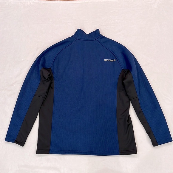 Spyder Blue Outbound 1/2 Zip Mid Weight Core Sweater Sweatshirt Jacket Men 2XL - Picture 3 of 7
